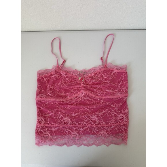 Free People Intimately Lacey Essential Cami Lace‎ Camisole Pink Size Large NWOT - Picture 4 of 11